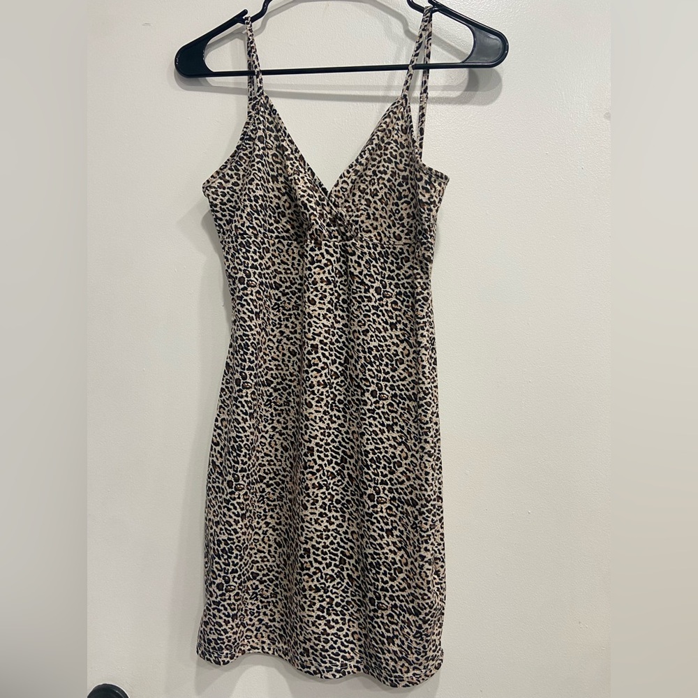 Leopard slip dress